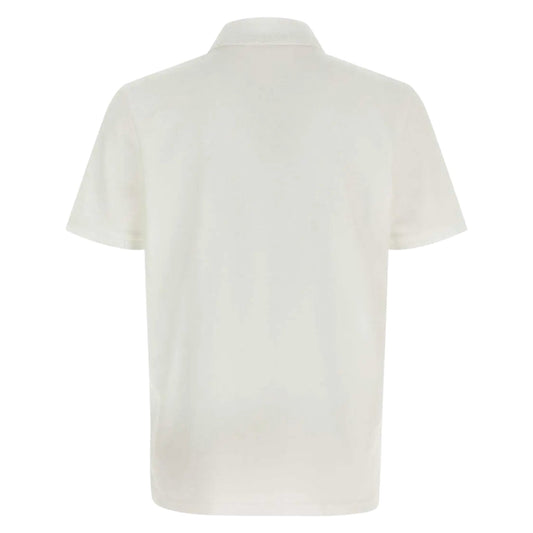 Moncler Cotton Piquet White Polo Shirt