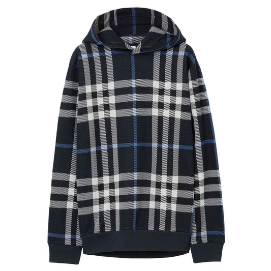 BURBERRY 8070669 Burberry Ferryton Check Hoodie WHITE/DC BLUE IP CHECK Hoodie MALE XS